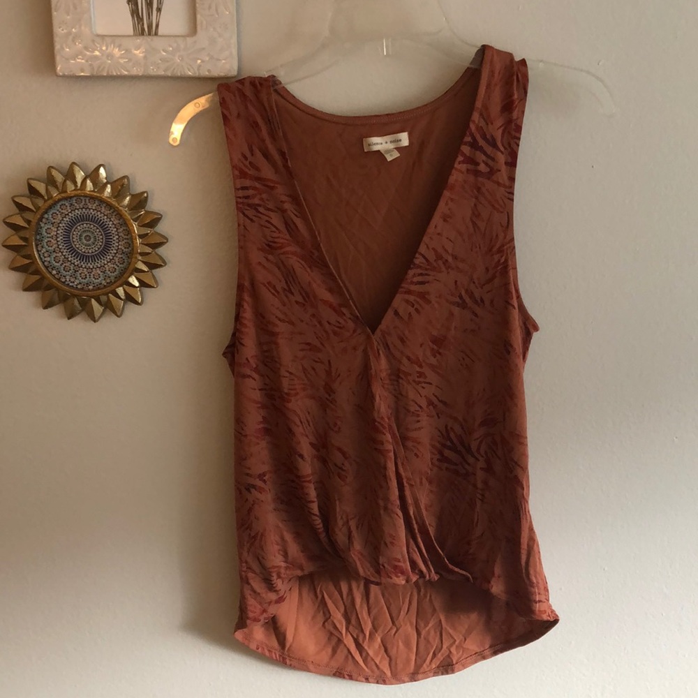 Burnt orange v-neck